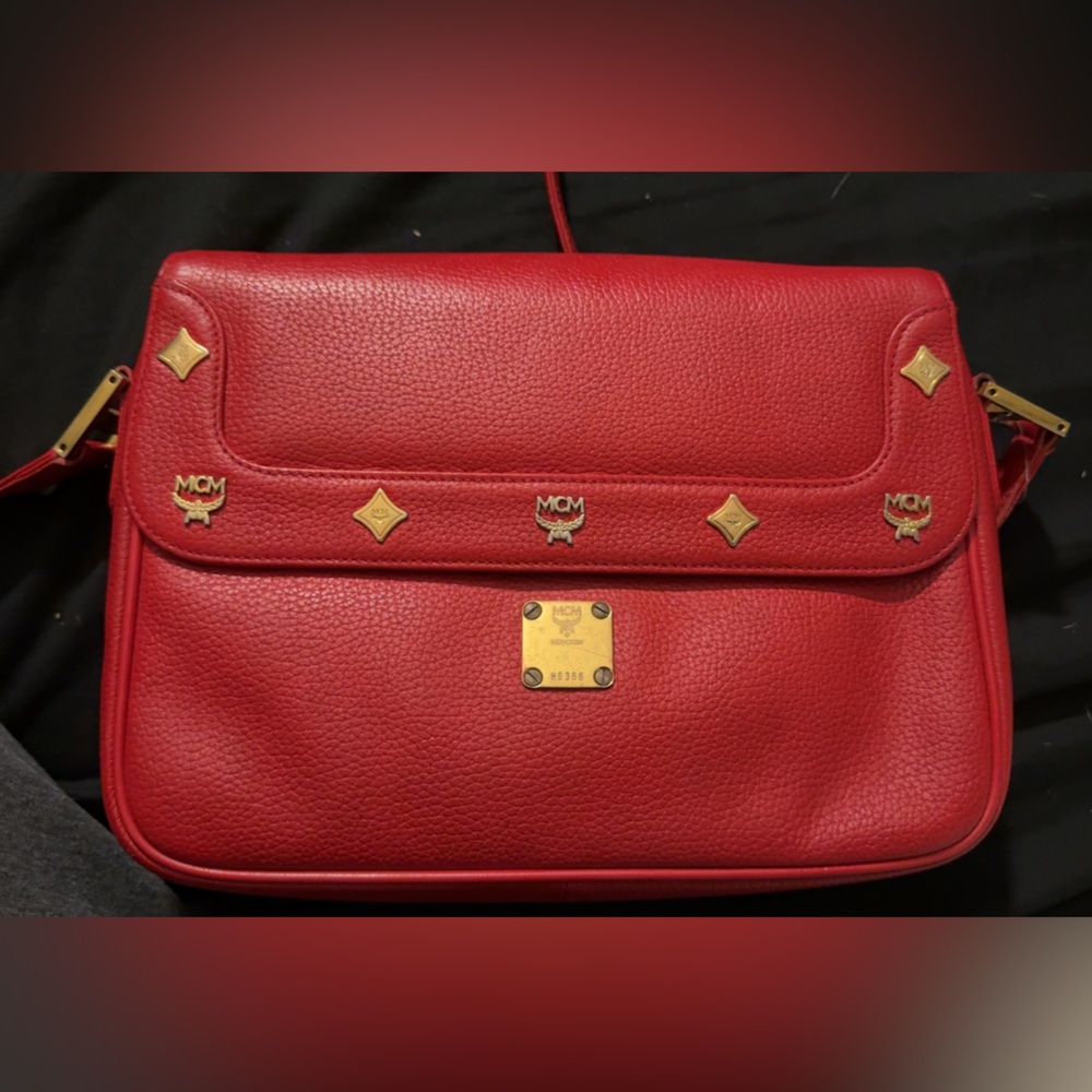 MCM Vintage Red Crossbody Bag